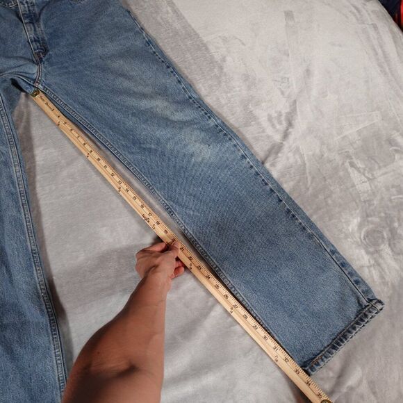 Vintage Levis 505 Regular Fit Straight Leg Denim Jeans Mens 38x34 (Fits 36x34) - Picture 12 of 14
